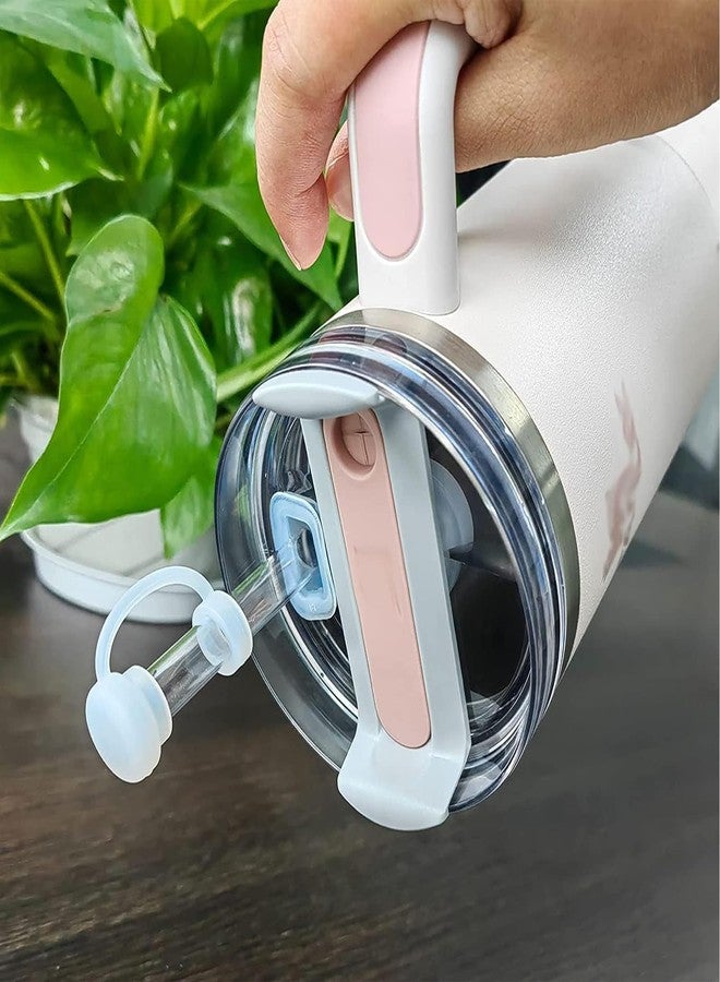 Kleeblatt مجموعة كليبلات من 6 قطع من سدادات السيليكون المانعة للتسرب، متوافقة مع أكواب ستانلي 2.0 سعة 30 و40 أونصة، تتضمن الملحقات غطاءً شفافًا للمصاصة، وسدادة للغطاء، ومانعًا للتسرب. - Image 5