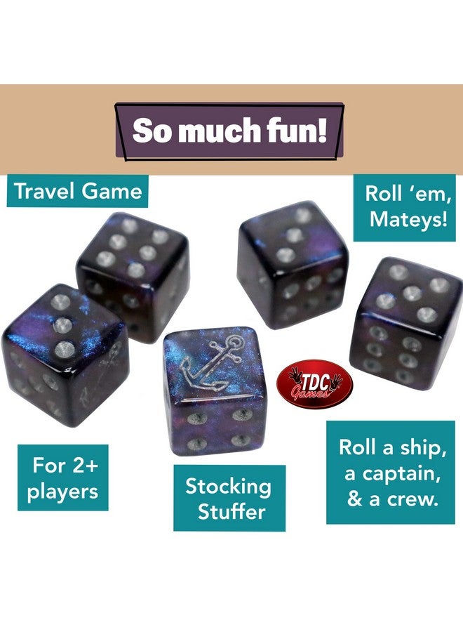 TDC Games لعبة النرد لطاقم سفينة كابتن تود سي، رائعة كهدايا للحفلات، ألعاب عائلية وسفر، لعبة نرد للبالغين - Image 3