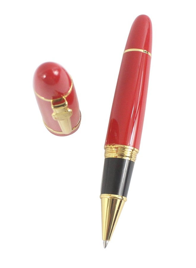 Gullor Heavy Big Rollerball Pen 159, Gold Trim, Black Ink(0.7mm), Red - Image 4