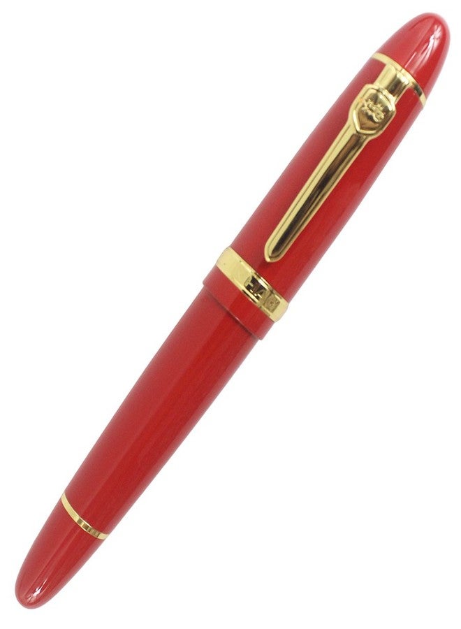 Gullor Heavy Big Rollerball Pen 159, Gold Trim, Black Ink(0.7mm), Red - Image 2