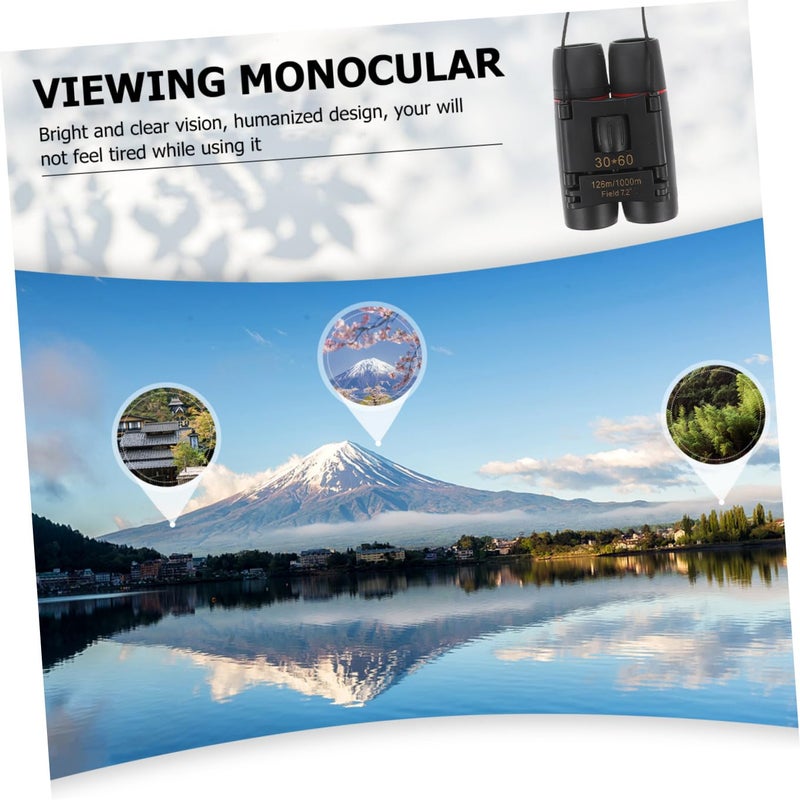 Compact 30x60 Folding Pocket Binoculars Lightweight High Power Optics for Outdoor Travel Hiking - Image 5