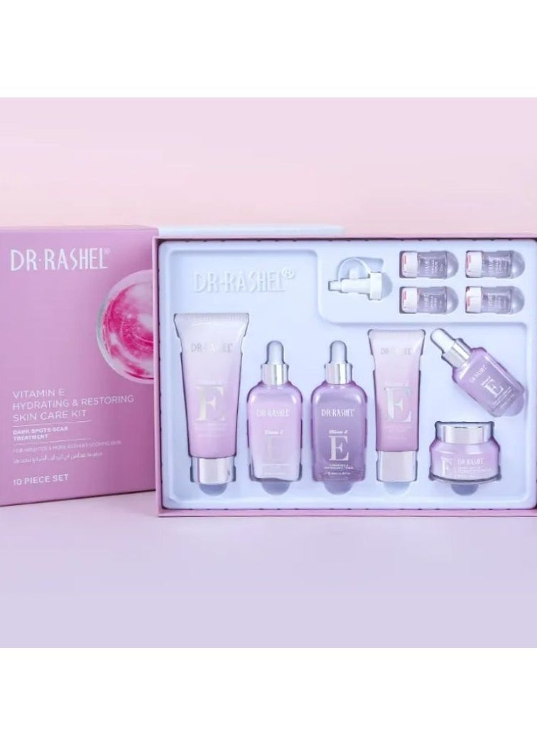 DR. RASHEL Vitamin E Hydrating & Restoring Skin Care Kit - 10 Piece Set  - Image 1