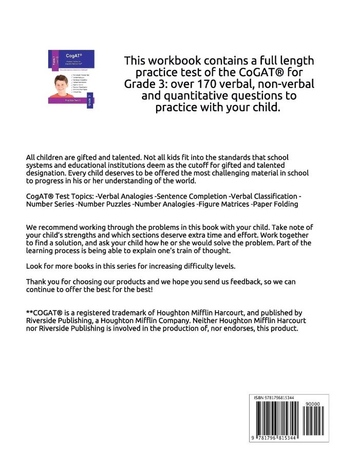 Cogat: Practice Test for the Cognitive Abilities Test: Fo  - Image 2