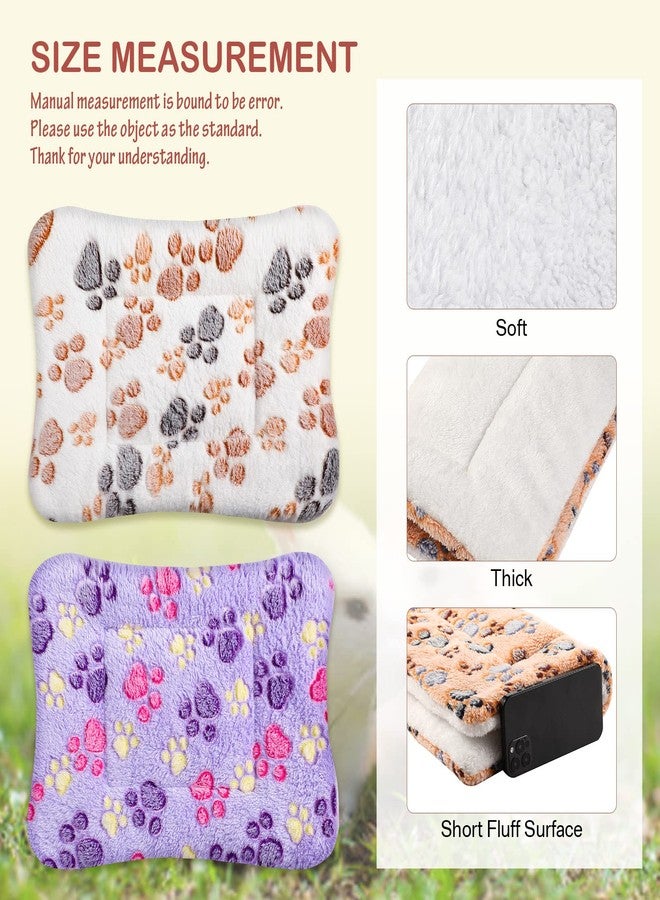 Ripeng 8 Pcs Guinea Pig Bed Mat Fleece Cat Pad Dog Crate Mat for Indoor Warm Reversible Pet Bedding for Small Animal Washable Kennel Crate Pad Cat Carrier(12.6" x 9.8",Bright Color) - Image 3