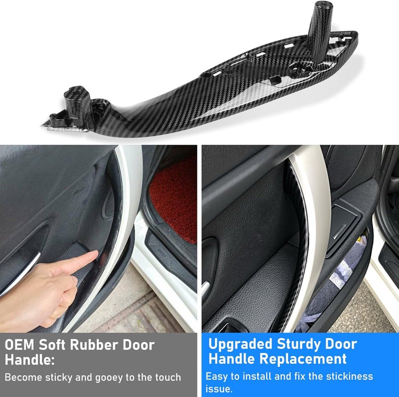 Jaronx Compatible with BMW Door Handles Replacement for 320i,325i,328i,330i,335i,340i F30/F31/F80 M3, 4PCS Driver Side and Passenger Side Interior Door Pull Handle Replacement(NOT for 4 Series) - Image 2