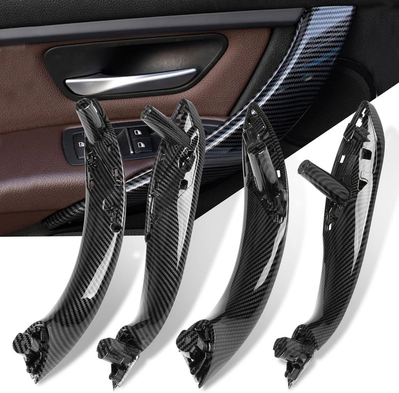 Jaronx Compatible with BMW Door Handles Replacement for 320i,325i,328i,330i,335i,340i F30/F31/F80 M3, 4PCS Driver Side and Passenger Side Interior Door Pull Handle Replacement(NOT for 4 Series) - Image 1