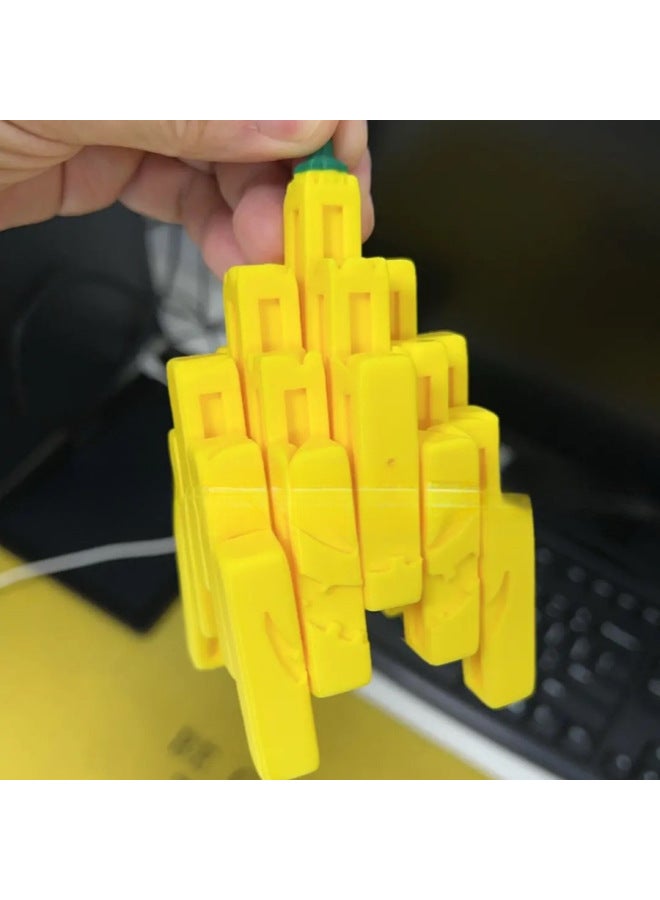 Loquat Tos Pumpkin Y Printing Strip Kin3Dpu  Mp Toy Creative Decompression Tr Ip China-Color:【yellow】 Pumpkin Strip Toy-Specification:6*6*6cm, About 75g, Packed In Ziplock Bag - Image 5