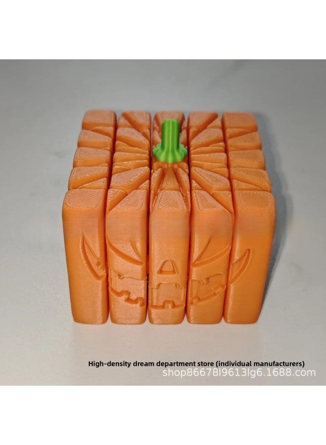 Loquat Tos Pumpkin Y Printing Strip Kin3Dpu  Mp Toy Creative Decompression Tr Ip China-Color:【yellow】 Pumpkin Strip Toy-Specification:6*6*6cm, About 75g, Packed In Ziplock Bag - Image 3