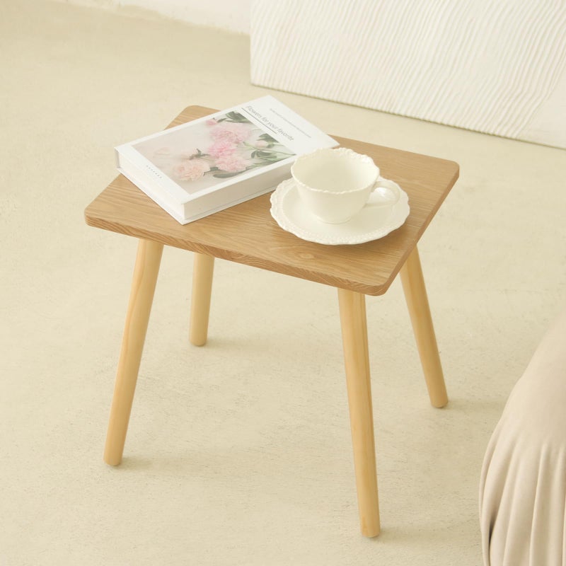 AWASEN Side Table, Small End Accent Table for Living Room Bedroom Office Small Spaces, Modern Wood Side Table Nightstand with Solid Wood, Easy Assembly, (Natural) - Image 1