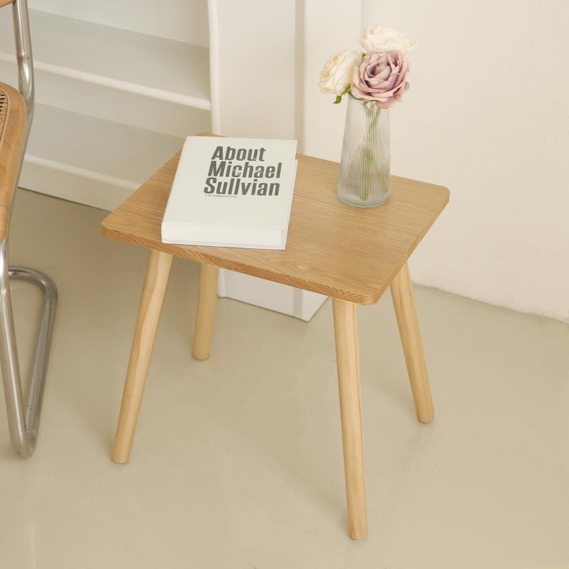 AWASEN Side Table, Small End Accent Table for Living Room Bedroom Office Small Spaces, Modern Wood Side Table Nightstand with Solid Wood, Easy Assembly, (Natural) - Image 5