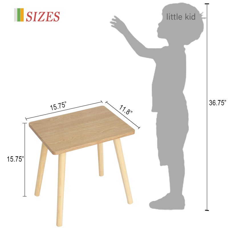 AWASEN Side Table, Small End Accent Table for Living Room Bedroom Office Small Spaces, Modern Wood Side Table Nightstand with Solid Wood, Easy Assembly, (Natural) - Image 2