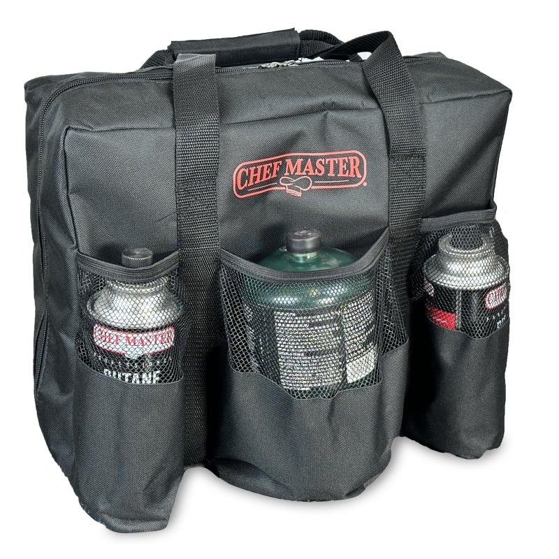 Chef-Master Chef Master Camp Stove Carry Bag - Multi-Pocket for Camp Stove & Butane/Propane Fuel Canisters - Fits Most Portable Gas Stoves - Rugged Camping Accessories - 90800 - Image 1
