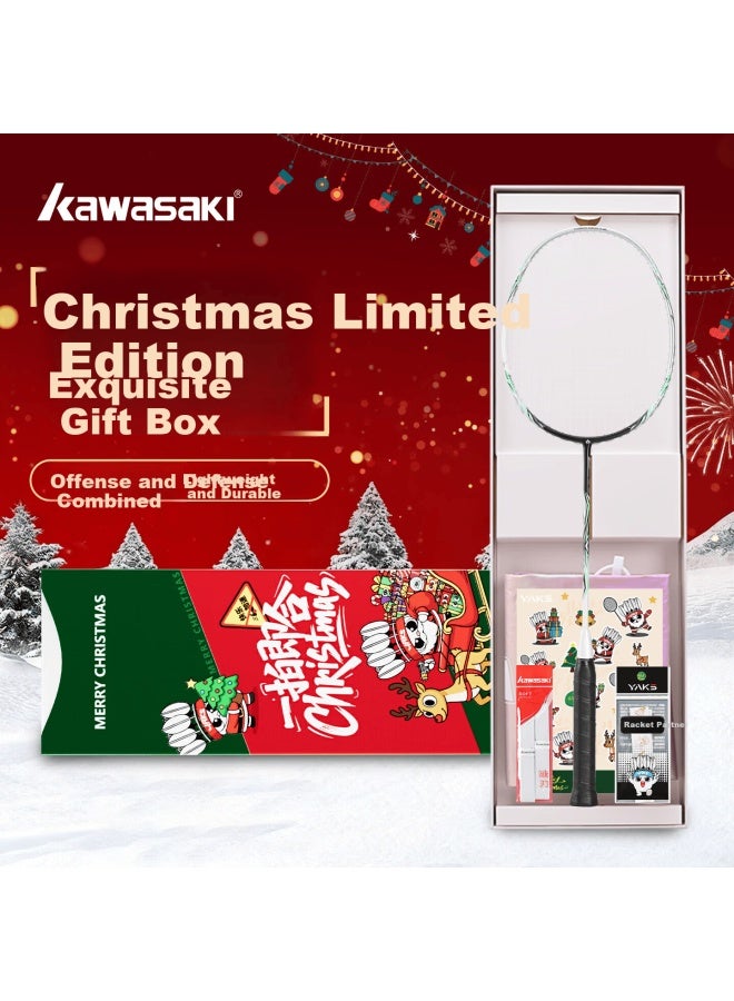 Kawasaki مضرب بادل كاواساكي إصدار عيد الميلاد المحدود صندوق هدايا خفيف الوزن من الكربون الكامل لطلاب الجامعات أعياد الميلاد للأزواج نموذج جديد - Image 1