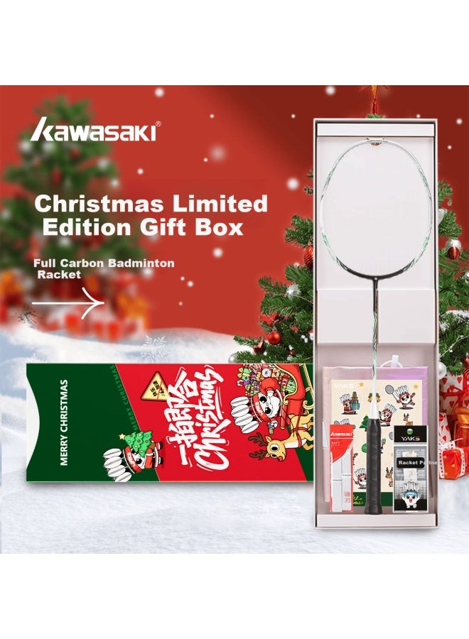Kawasaki مضرب بادل كاواساكي إصدار عيد الميلاد المحدود صندوق هدايا خفيف الوزن من الكربون الكامل لطلاب الجامعات أعياد الميلاد للأزواج نموذج جديد - Image 4
