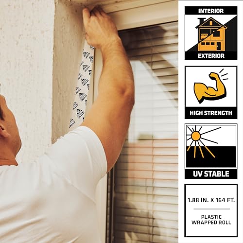 SIKA SikaSeal-148 Insulation Seam Tape - Clear, Multipurpose, Hand-Tearable Acrylic Adhesive - Indoor/Outdoor Use, UV Resistant, Moisture & Mold Resistant, 2-in x 164 ft - Image 2