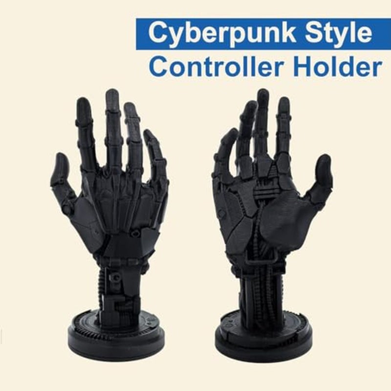 Controller Holder, 3D Robot Hand Model Gaming Desktop Decoration and Headset Hanger, Durable Controller Stand for PS5 and PS4, Gift for Gamers and Gaming Enthusiasts - Image 4