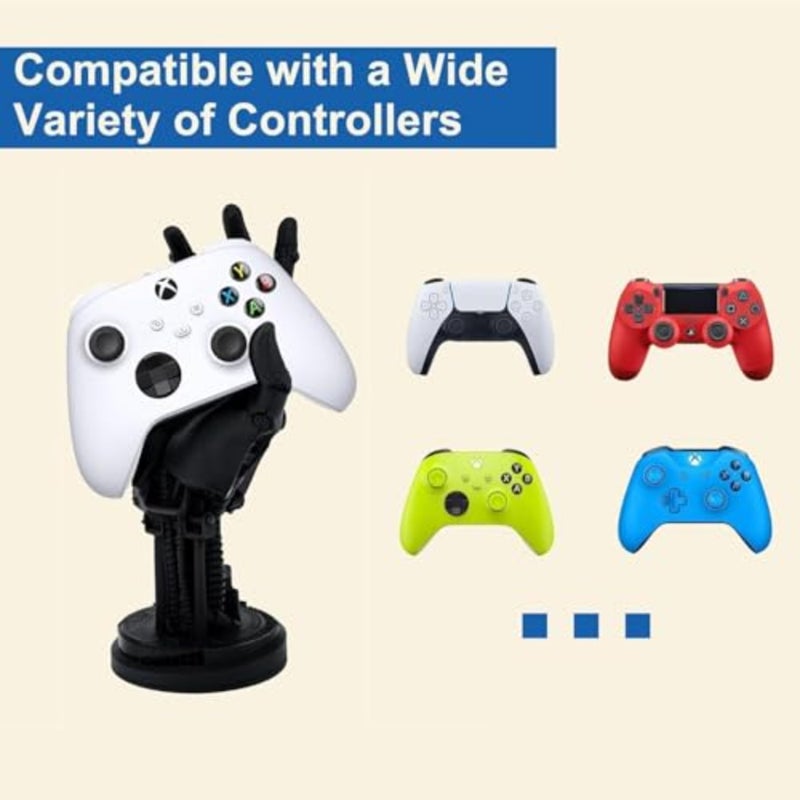 Controller Holder, 3D Robot Hand Model Gaming Desktop Decoration and Headset Hanger, Durable Controller Stand for PS5 and PS4, Gift for Gamers and Gaming Enthusiasts - Image 5