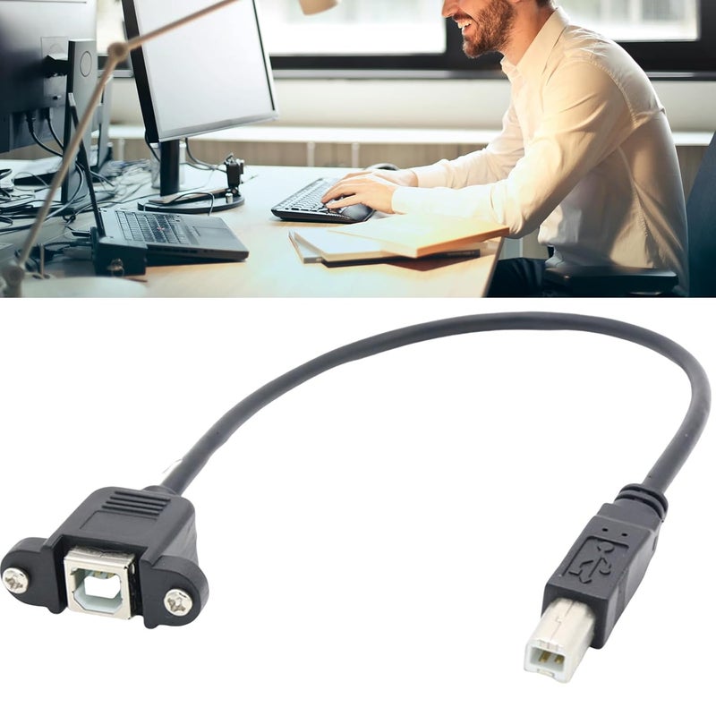 USB2.0 Type B Male to Type B Female Cable Printer Extension for Highly Speed Data Transfer with Panel Mount Design Speed Data Transfer - Image 4