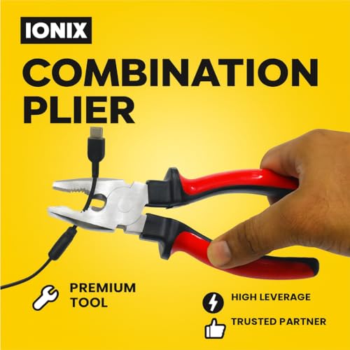 IONIX Plier & Tester Screwdriver Combo | Cutting player | Cutting plier | Pliers | pliers for home, Player tools, Pliers for electrical work, Screwdriver set and combination plier, 2 Pieces, Red - Image 4