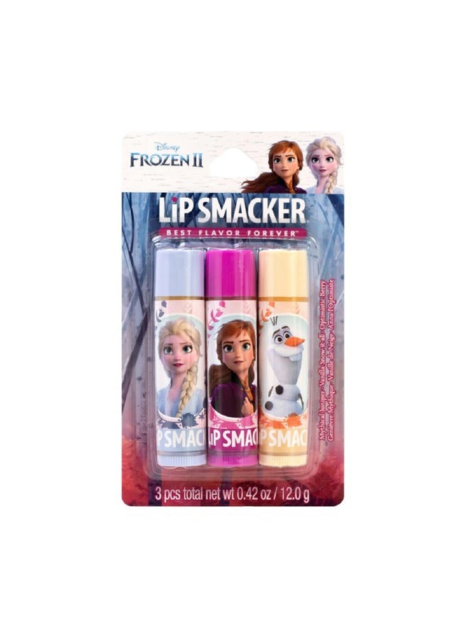 Lip Smacker s Disney Frozen 2 Flavored Lip Balm - Moisturizing, Soothing Trio Mythical Juniper, Vanilla Snow-it-all, & Optimistic Berry - Image 1