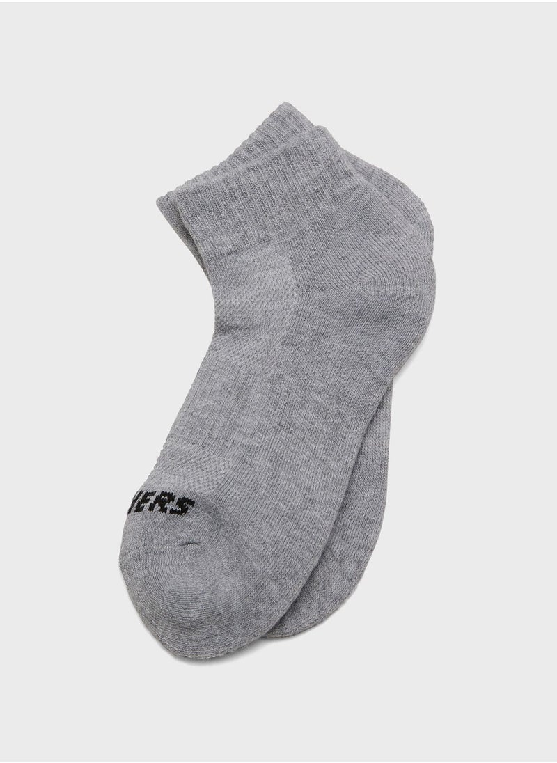 SKECHERS 3 Pack Terry Qtr Crew Socks  - Image 2