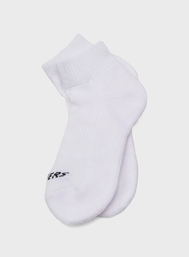 SKECHERS 3 Pack Terry Qtr Crew Socks