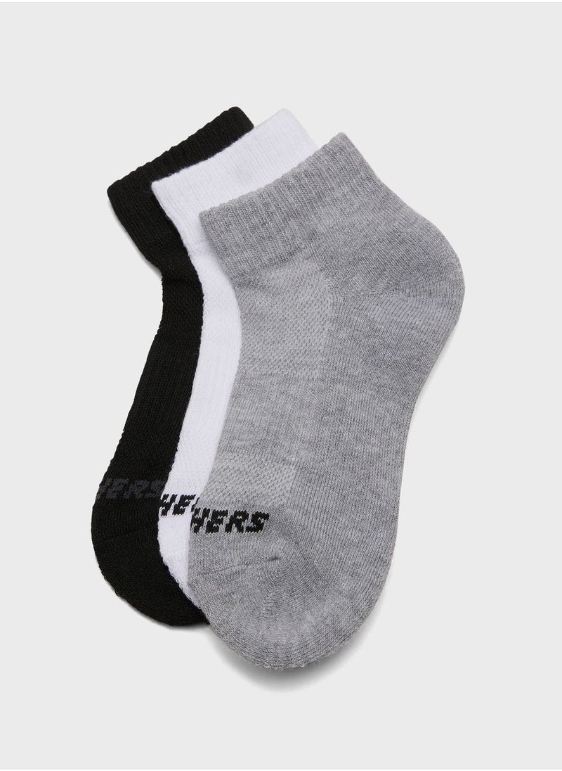 SKECHERS 3 Pack Terry Qtr Crew Socks  - Image 5