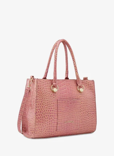 CAPRESE Caprese Miranda Tote Bag, Medium-Pink| Stylish Handbag for Women | Spacious, Versatile Office & Daily Essentials Tote | Top Zip Closure