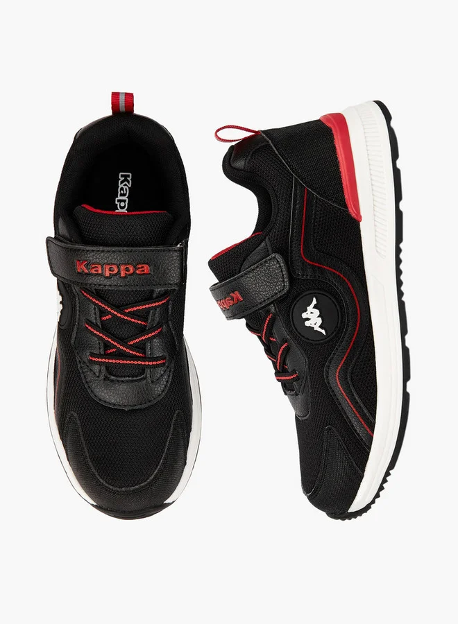 Kappa Boys' Panelled Sports Shoes with Hook and Loop Closure