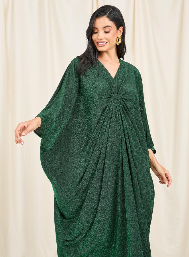 ستايلي فستان قفطان زمردي - Image 2