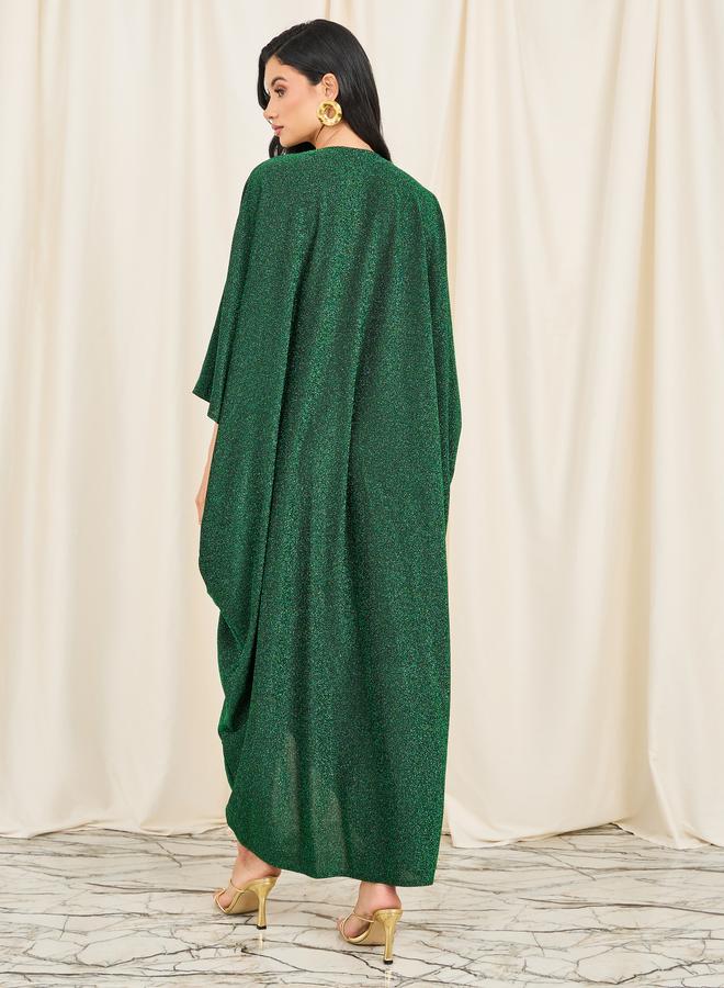 ستايلي فستان قفطان زمردي - Image 4