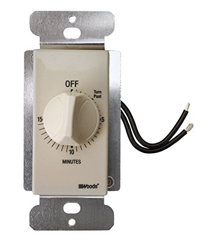 Woods 59712 In-Wall 15 Minute Spring Wound Timer, Light Almond - Image 5