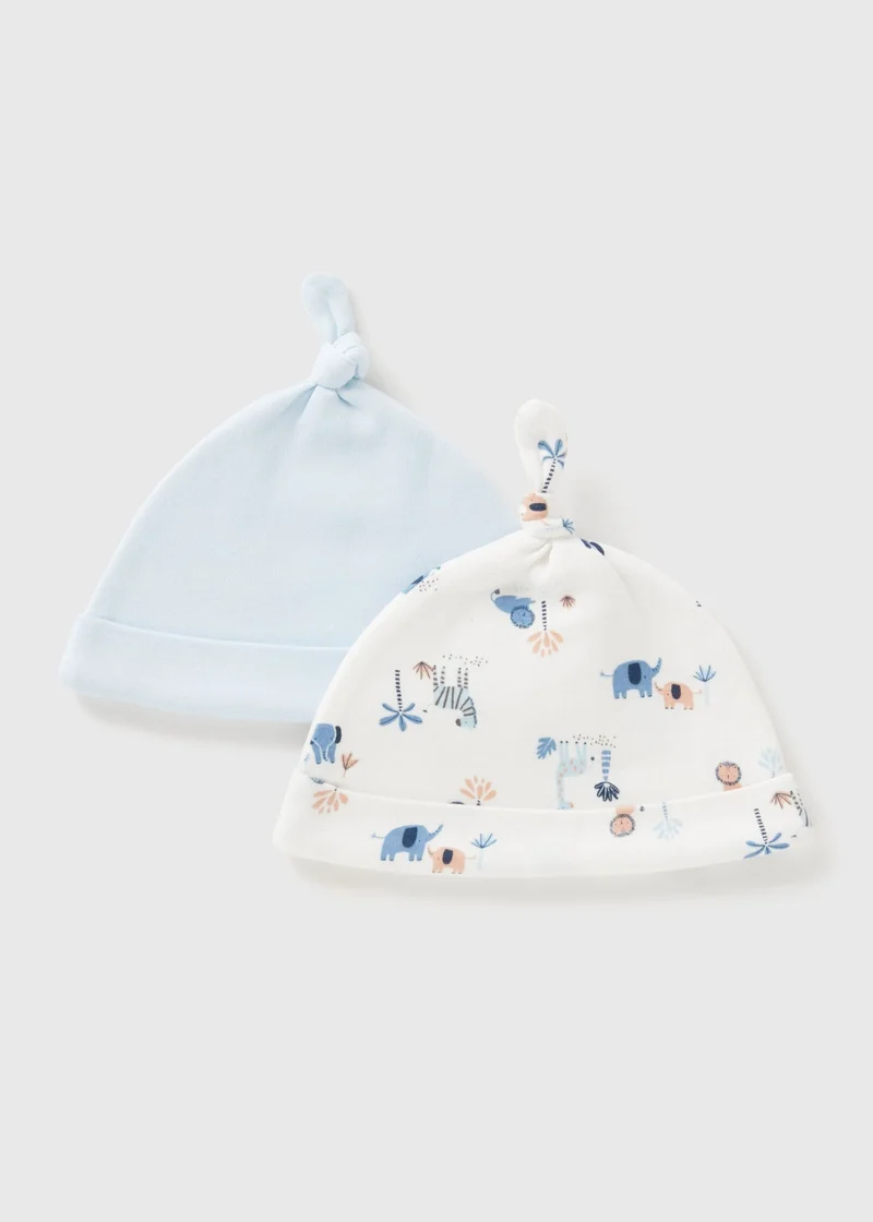 Matalan 2 Pack Baby Blue Safari Hats