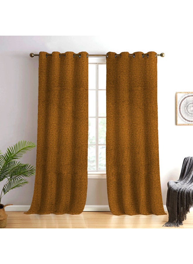Naguib Selim Curtains House Veral Semi Leather Soft Velour Fabric Steel Grommets For Living Rooms 1 Piece-140 x 280 cm  - Image 1