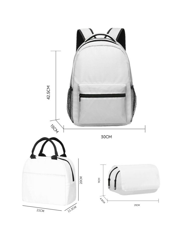 Minecraft backpack pencil case lunch bag three-piece suit men and women leisure sports travel backpack student school backpack - Image 2