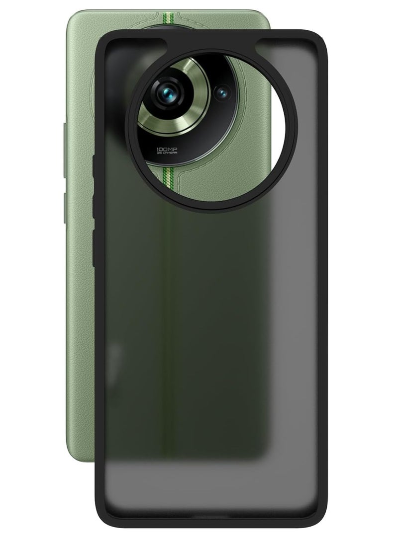 جراب حمايه اسود مط غير لامع ومقاوم للصدمات متوافق مع Realme 11 Pro Plus/Realme 11 Pro  (أسود ) - Image 3