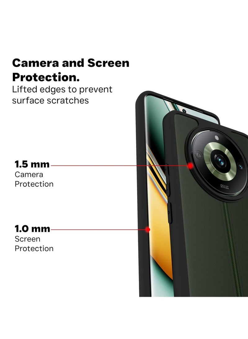 جراب حمايه اسود مط غير لامع ومقاوم للصدمات متوافق مع Realme 11 Pro Plus/Realme 11 Pro  (أسود ) - Image 4