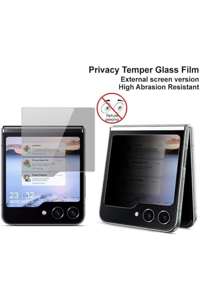 Screen Protector for Samsung Galaxy Z flip 6 Privacy Tempered Glass - Image 3