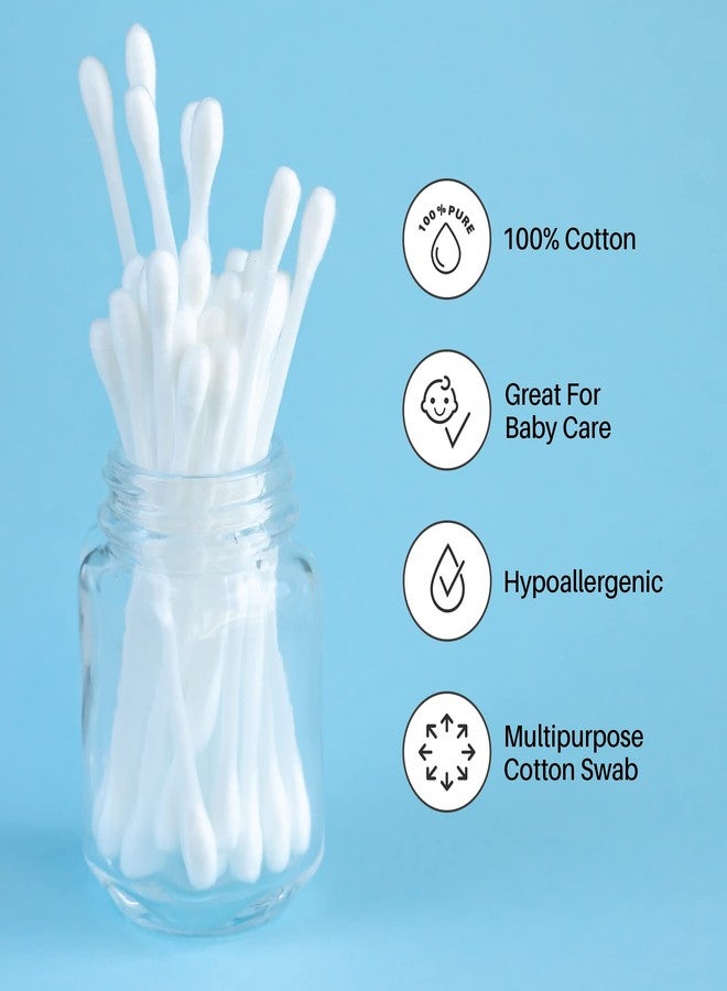 R-NEU 500 Cotton Swabs, Doubled Tipped, Sterilized, 100% Pure Cotton Qtips for Cleaning, Home, Makeup, Pet and Baby Care, Random Color (500 Count) - Image 4