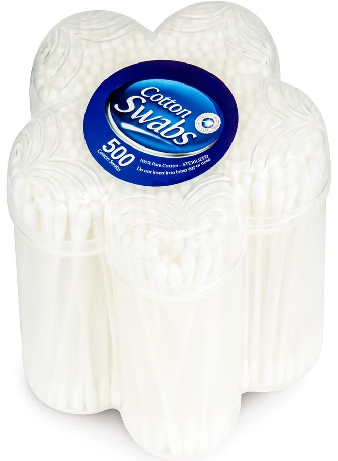 R-NEU 500 Cotton Swabs, Doubled Tipped, Sterilized, 100% Pure Cotton Qtips for Cleaning, Home, Makeup, Pet and Baby Care, Random Color (500 Count) - Image 2