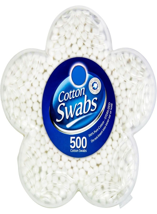 R-NEU 500 Cotton Swabs, Doubled Tipped, Sterilized, 100% Pure Cotton Qtips for Cleaning, Home, Makeup, Pet and Baby Care, Random Color (500 Count) - Image 1