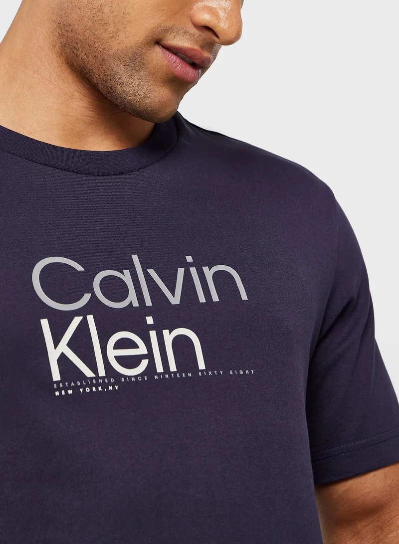 CALVIN KLEIN Logo Crew Neck T-Shirt