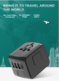 mriya Universal Travel Adapter with Multi-USB and Type-C Port with Overcurrent Protection  - Image 3