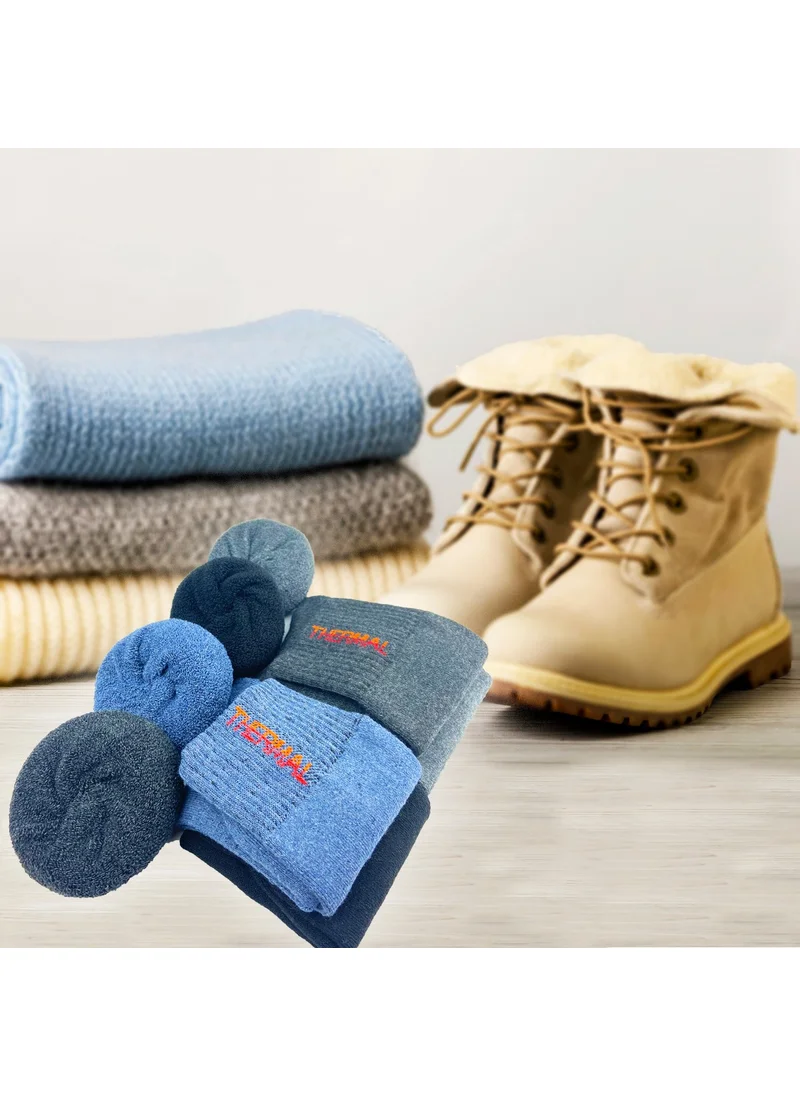 Esinti Men's Socks Thermal Socks Long Towel Socks Colorful Winter Socks