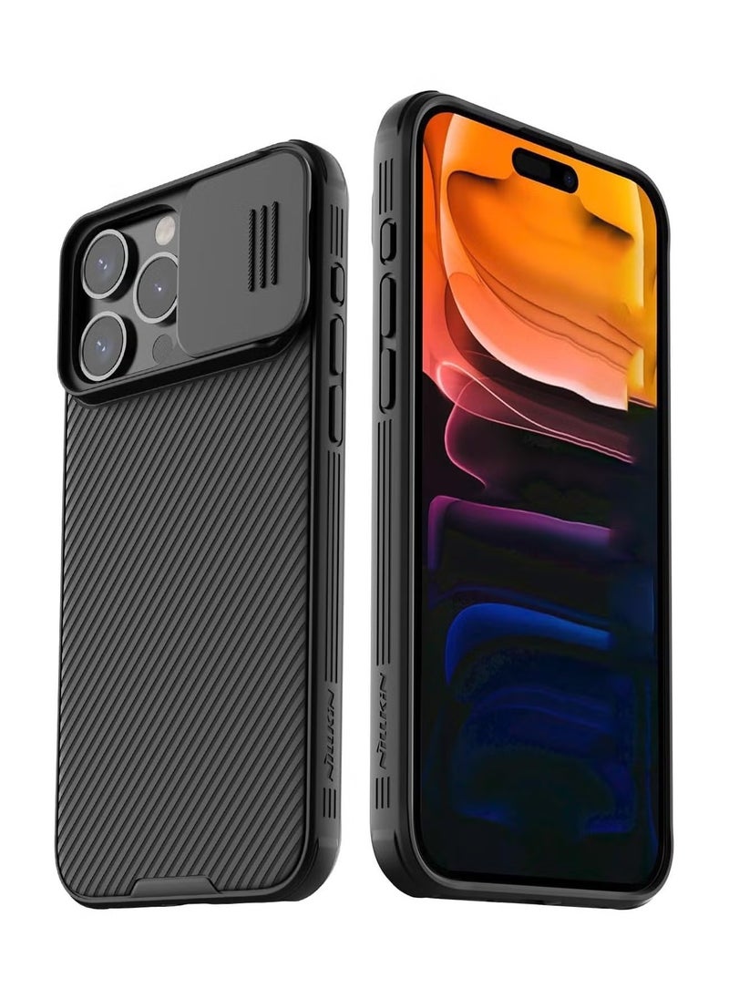 Nillkin Case for iPhone 16 Pro Max nillkin CamShield case Protective Cover with Camera Protector Hard PC Ultra Thin Anti-Scratch Phone Case For iPhone 16 Pro Max- Black 