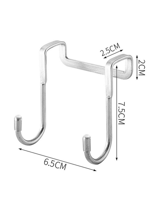 wolpin 2 Pcs Over The Door Hook Hanger Wall Organiser Detachable Hook Rack For Hanging Towel | Clothes Hanger | Multipurpose Stainless Steel Hooks Nail-Free - Image 5