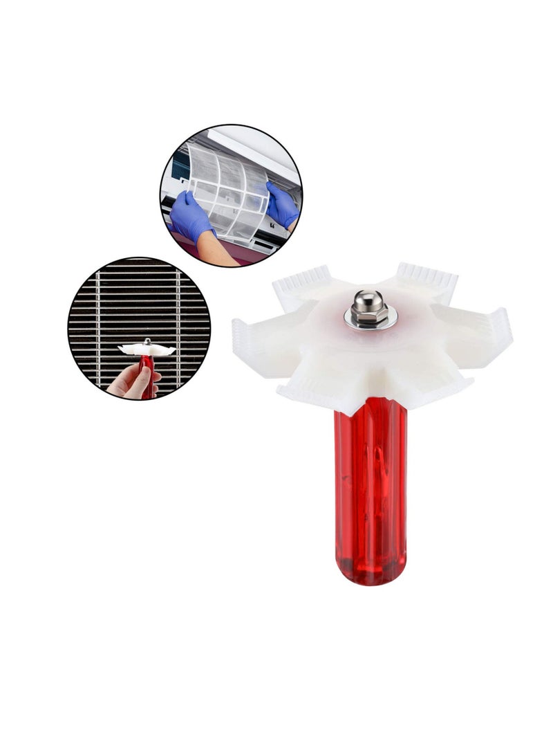 Excefore Air Conditioner Condenser Fin Comb, Condenser Cleaner Repair Tool Air Conditioning Brush Accessory, for Cleaning Car Automotive Refrigeration Radiator Evaporator (2 Sets)  - Image 2