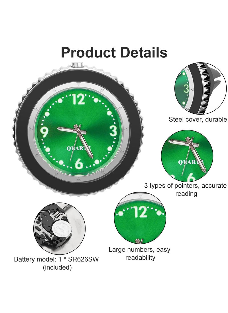 SYOSI - Car Clock, Quartz Analog Car Dashboard Time Air Vent Stick-On Clock Watch, 360° Rotation Mini Clock, Universal Car Accessories for Vehicle Truck, Magnetic Phone Holder, Battery Included - Image 1