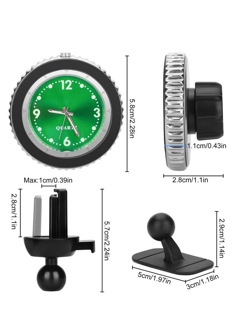 SYOSI - Car Clock, Quartz Analog Car Dashboard Time Air Vent Stick-On Clock Watch, 360° Rotation Mini Clock, Universal Car Accessories for Vehicle Truck, Magnetic Phone Holder, Battery Included - Image 1
