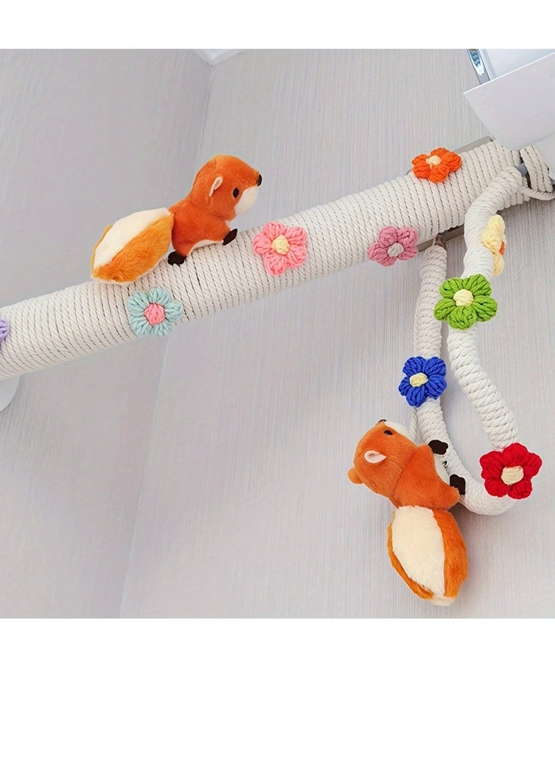 10PCS Handmade Crochet Colorful Woolen Flowers Puff Small Flowers Holiday Accessories Clothing Accessories - Image 4